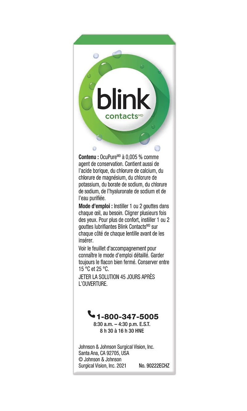 Blink Lubricating Contact Lens Drops, 10 mL