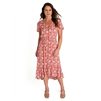 IVY Women's Smocked Waist Dress w/ Ruffle