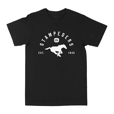 T-shirt noir à manches courtes EST CFL des Stampeders de Calgary