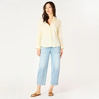 Devoted, Button Front Blouse, Sizes XS-XL