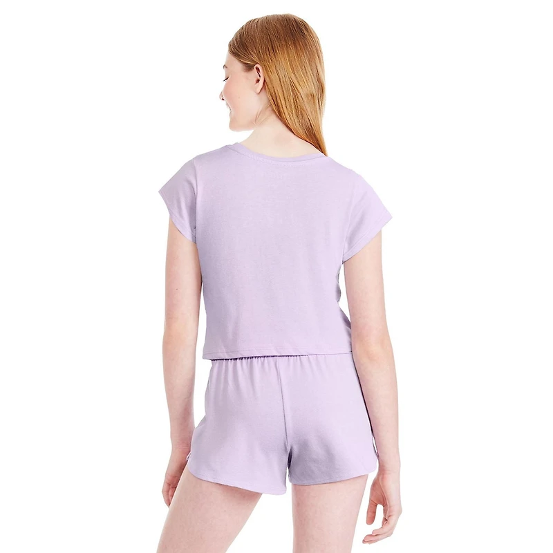 Disney Girls' Stitch Front Knot T-Shirt