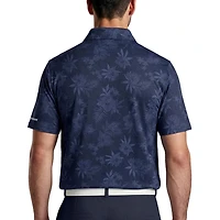 PGAT TOUR Course Essentials Men's All Over Tropical Print Short Sleeve Polo Shirt