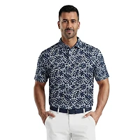 Polo à manches courtes pour homme PGAT TOUR Course Essentials, imprimé tropical intégral