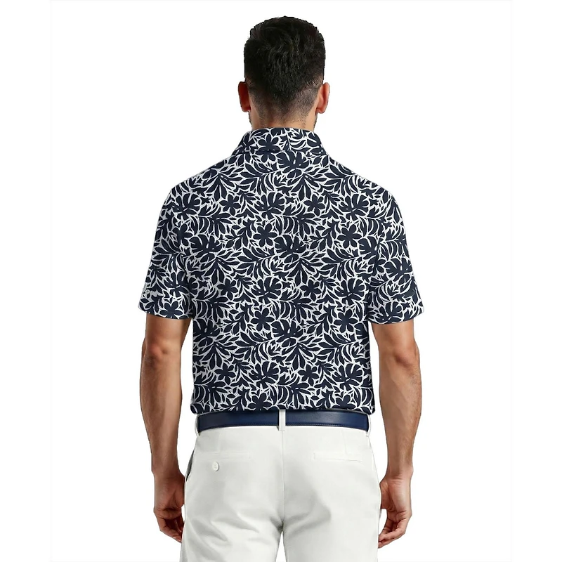Polo à manches courtes pour homme PGAT TOUR Course Essentials, imprimé tropical intégral