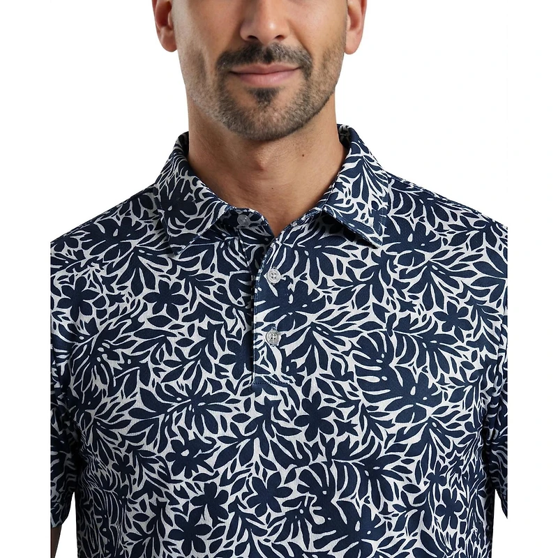Polo à manches courtes pour homme PGAT TOUR Course Essentials, imprimé tropical intégral