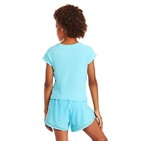 T-shirt à imprimé graphique Justice pour filles