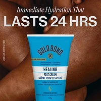 Gold Bond Healing Crème pour les pieds, tube de 113g, crème hydratante non grasse pour les pieds et talons secs et craquelés, avec du jojoba, de l'aloès et de la vitamine A, E et C 113g