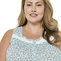 Chemise de nuit tissée sans manches George Plus pour femmes