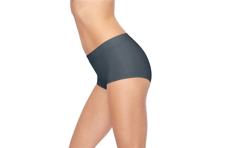Hanes Women's 4 Pack Microfiber Boyshort, Sizes S-2XL