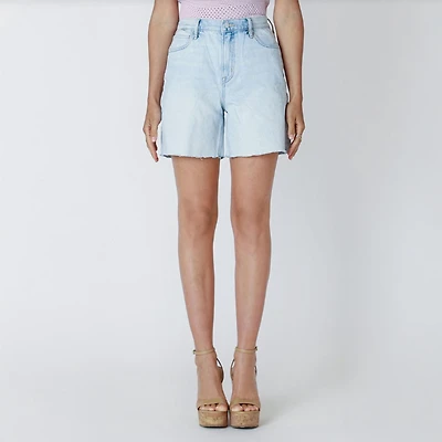 Devoted, Short en denim à ourlet effiloch