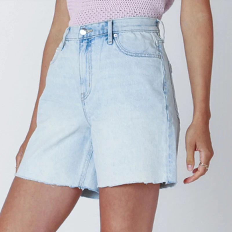 Devoted, Frayed Hem Denim Shorts