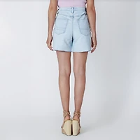 Devoted, Frayed Hem Denim Shorts
