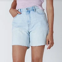 Devoted, Frayed Hem Denim Shorts
