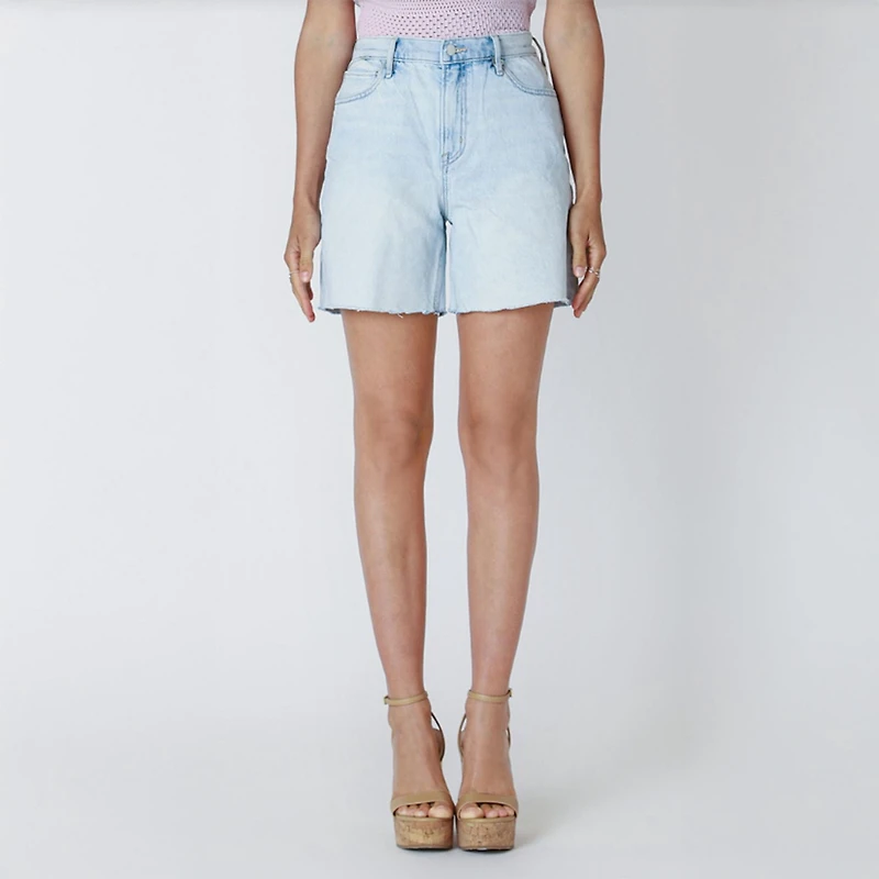 Devoted, Frayed Hem Denim Shorts