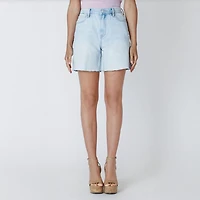 Devoted, Frayed Hem Denim Shorts