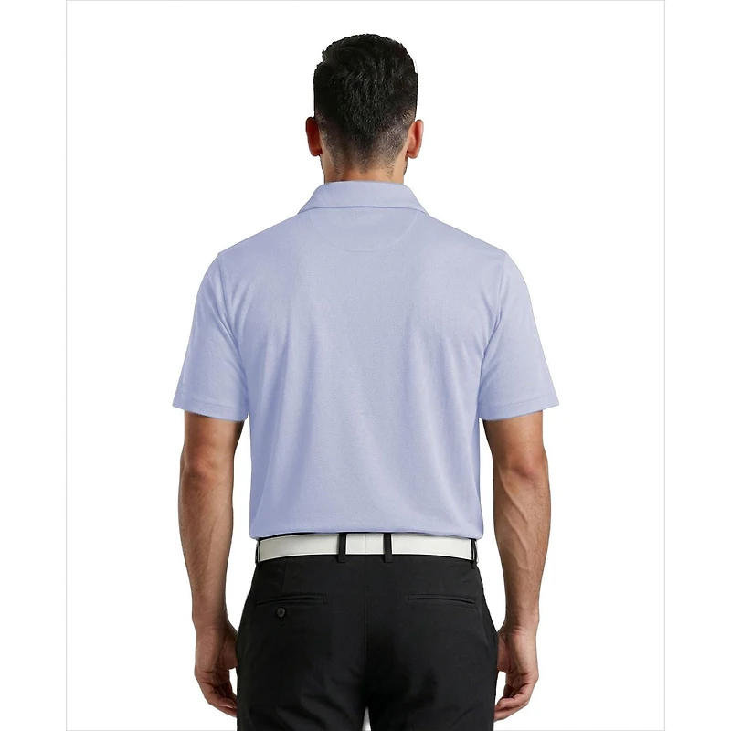 PGAT TOUR Course Essentials Men's Airflux Solid Short Sleeve Polo Shirt