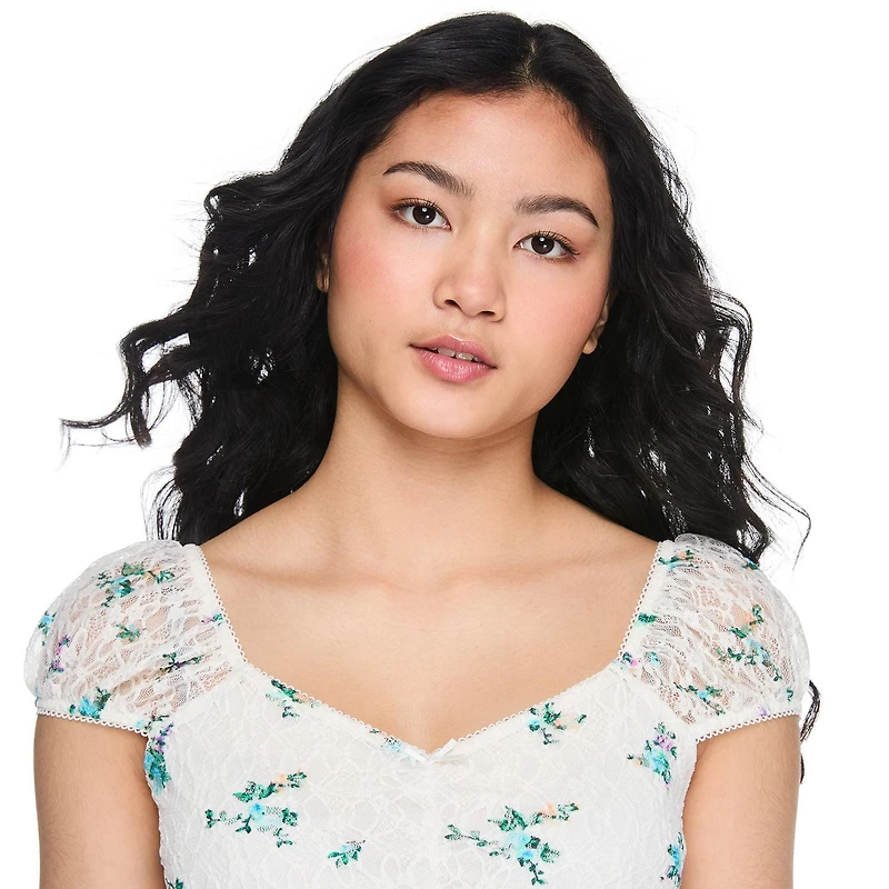 My Sister's Closet Girls' Cap Sleeve A-Line Lace Dress