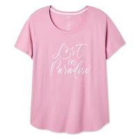 T-shirt de nuit avec encolure dégagée George Plus pour femmes