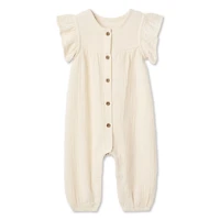 Barboteuse en gaze froissée George pour bébés filles