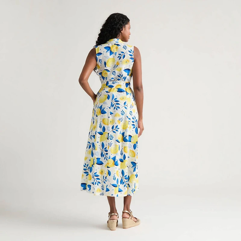 Robe tissée imprimée à boutons sur le devant Mexx pour femme