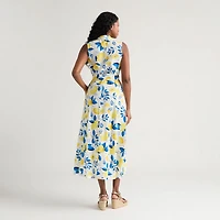 Robe tissée imprimée à boutons sur le devant Mexx pour femme