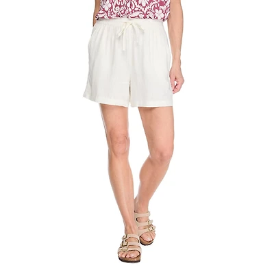 Short en mélange de lin Iyla pour femmes