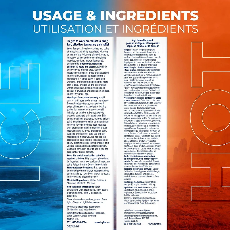 Icy Hot Extra Strength Pain Relief Cream, Fast-Acting Muscle and Joint Pain Relief from Discomfort Caused by Arthritis, Sprains and Strains, Methyl Salicylate 30%, Menthol 10%, 85g Tube