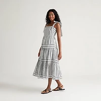 Robe à volants imprimée bretelles tissées Mexx pour femme