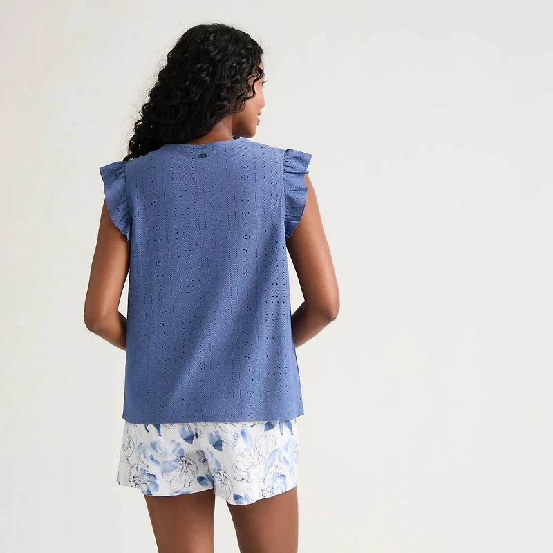 Blouse sans manches à volants en maille Mexx pour femme