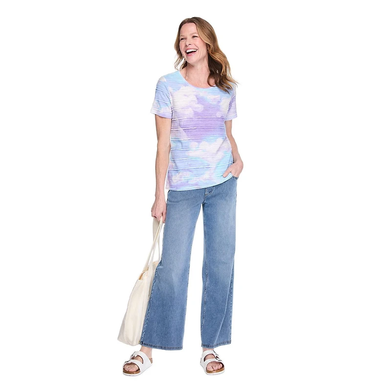 T-shirt imprimé en jacquard Iyla pour femmes