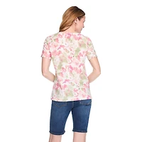 Iyla Women's Printed Jacquard T-Shirt