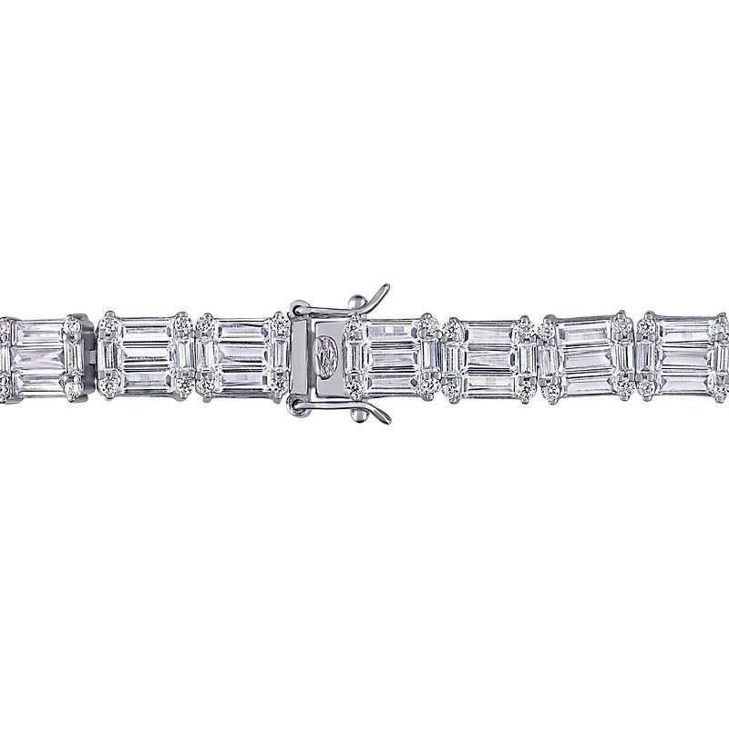 Bracelet tennis Miabella avec zircons cubiques 20 CT PBT en argent sterling, 7,5 po