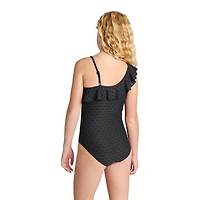 Maillot de bain 1 pièce crocheté avec volants asymétriques Justice pour filles