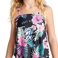 Tankini 2 pièces avec bretelles à fermoir Justice pour filles