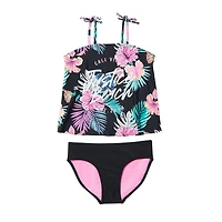 Tankini 2 pièces avec bretelles à fermoir Justice pour filles