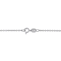Collier en forme de chien Miabella avec saphirs bleu/blancs synthétiques et spinelles noirs 1-1/2 CT PBT, en argent sterling, 17 po