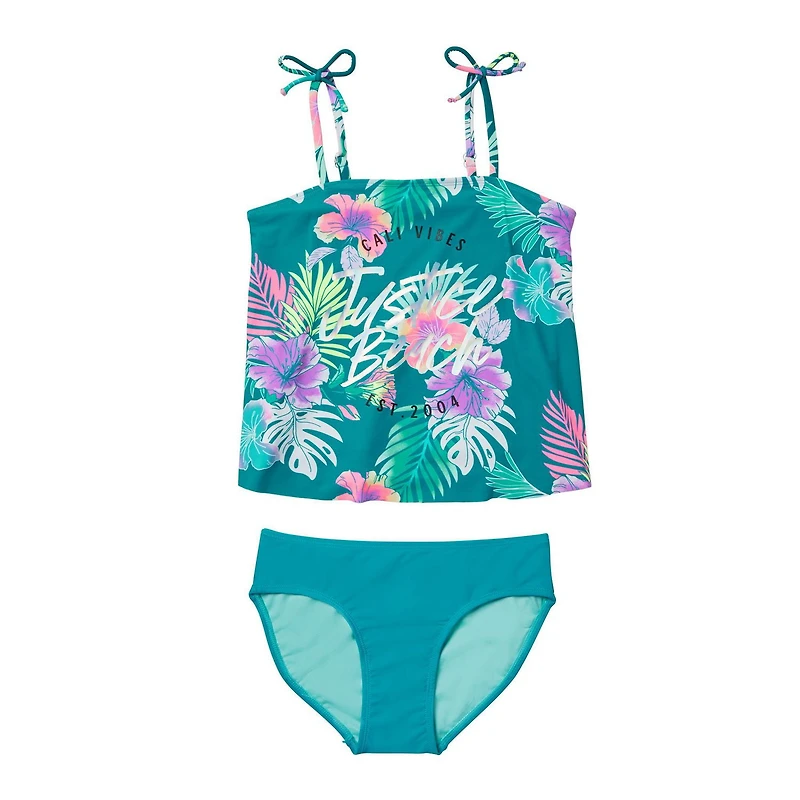 Tankini 2 pièces avec bretelles à fermoir Justice pour filles