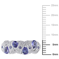 Bague Miabella avec tanzanites 3/5 CT PBT en argent sterling