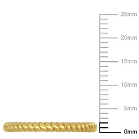 Miabella 14 K Yellow Gold Twisted Wedding Band