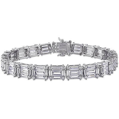 Bracelet tennis Miabella avec zircons cubiques 20 CT PBT en argent sterling, 7,5 po