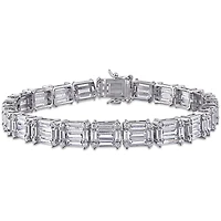 Bracelet tennis Miabella avec zircons cubiques 20 CT PBT en argent sterling, 7,5 po
