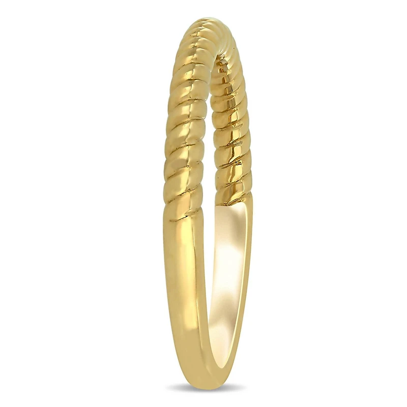 Miabella 14 K Yellow Gold Twisted Wedding Band