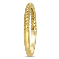 Miabella 14 K Yellow Gold Twisted Wedding Band