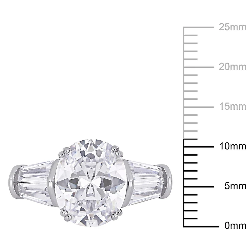 Miabella 6-1/2 Carat T.G.W. Cubic Zirconia Sterling Silver 5-Stone Engagement Ring