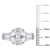Miabella 6-1/2 Carat T.G.W. Cubic Zirconia Sterling Silver 5-Stone Engagement Ring