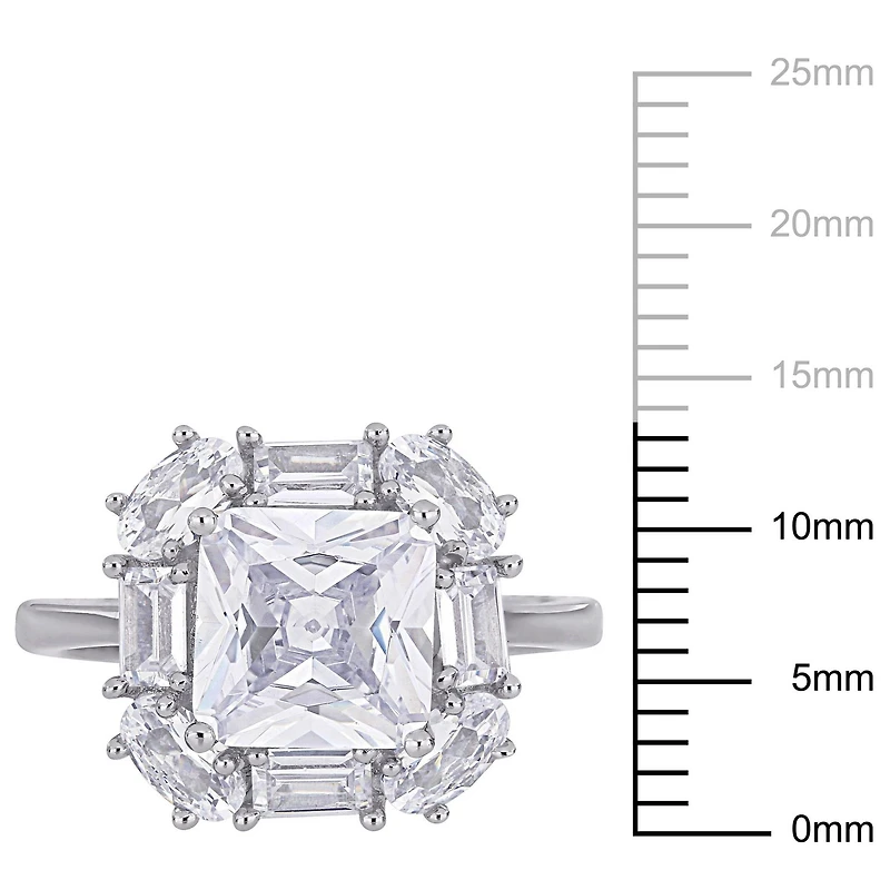 Miabella 6 Carat T.G.W. Cubic Zirconia Sterling Silver Engagement Ring