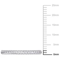 Bague de mariage torsadée Miabella en or blanc 14K