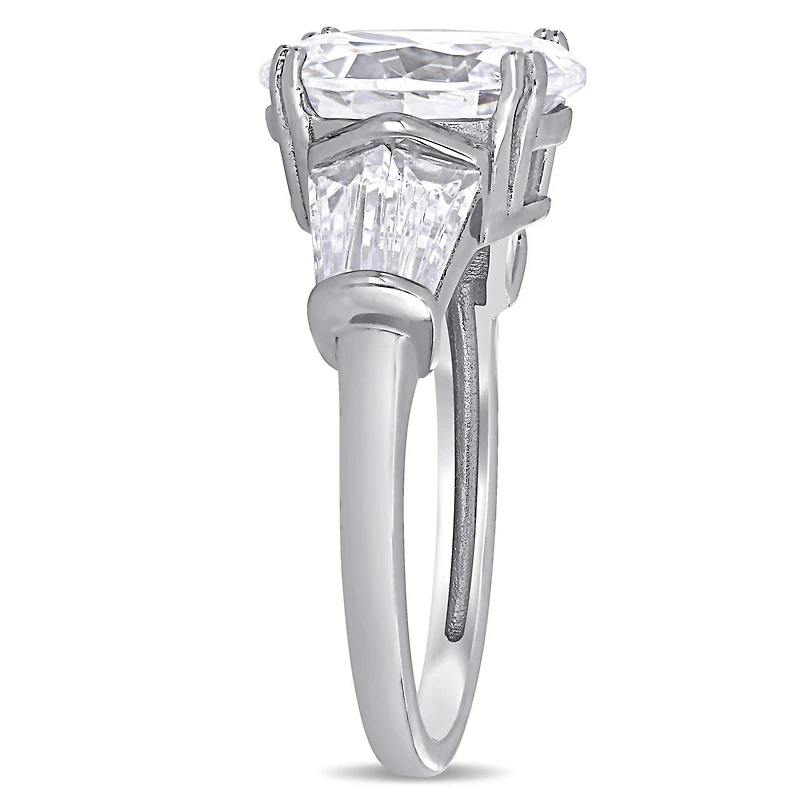 Bague de fiançailles à 5 pierres Miabella avec zircons cubiques 6-1/2 CT PBT en argent sterling