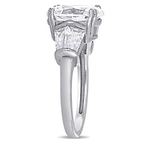 Bague de fiançailles à 5 pierres Miabella avec zircons cubiques 6-1/2 CT PBT en argent sterling