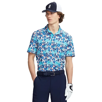 IZOD MENS GOLF SHORT SLEEVE PRINT POLO